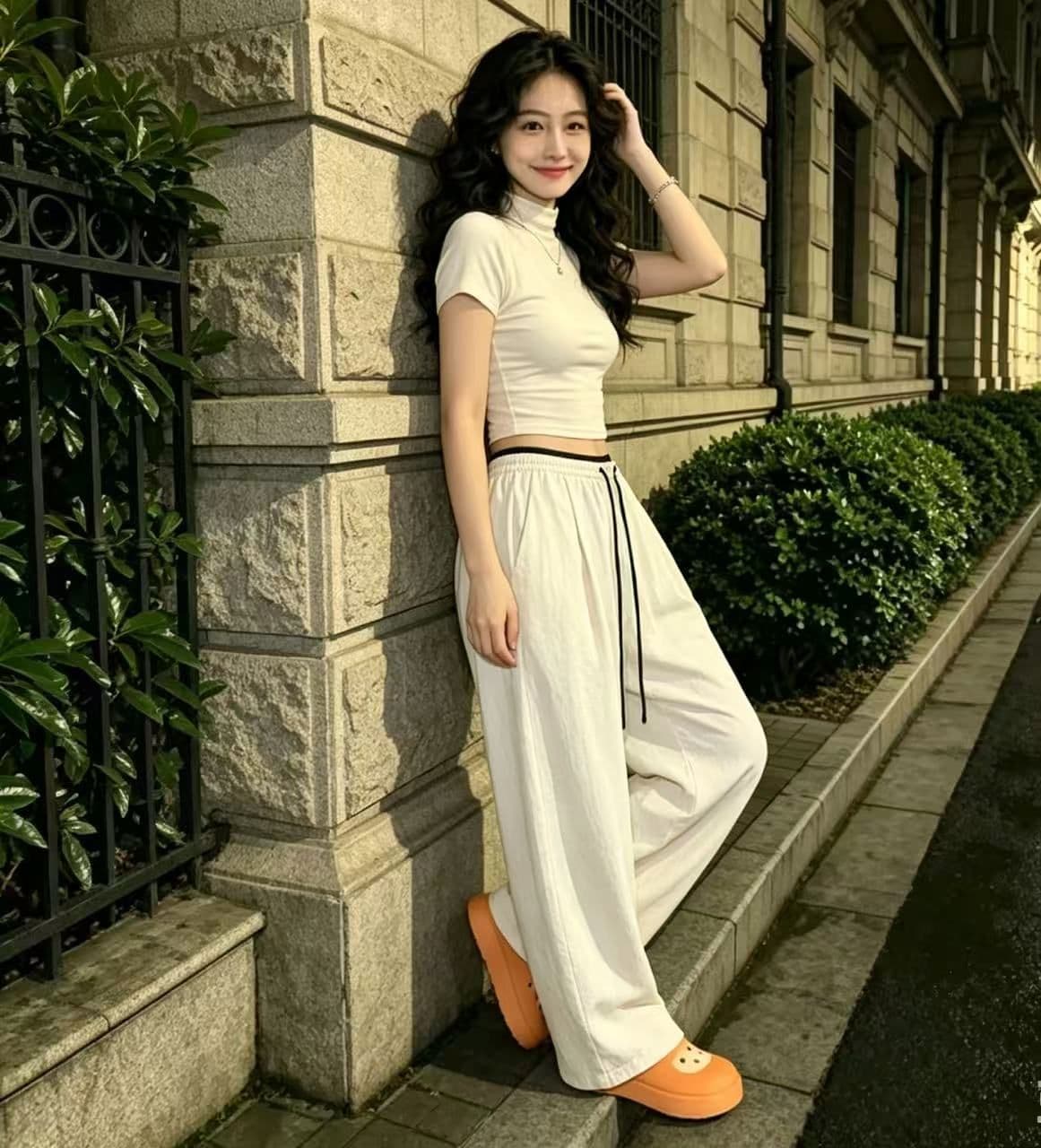 한국 스타일 주머니 속도 건조한 야마모토 바지 소녀 여름 2026 얇은 스타일 스트레이트 넓은 다리 캐주얼 운동 루즈핏 긴 바지 상세 이미지 13