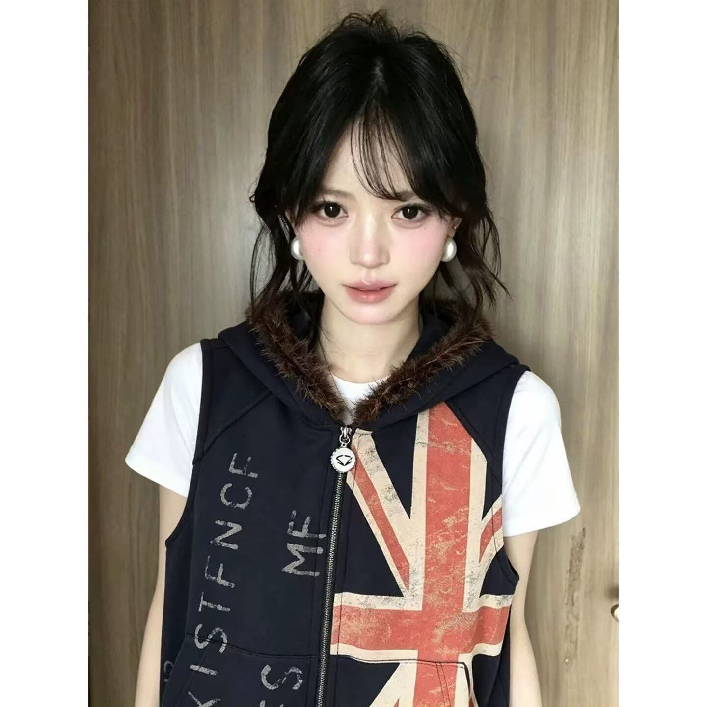 여름 음악 만 트렌드 지퍼 후드 베스트 반팔 재킷 맨위 운동 캐주얼 베스트 남녀 웨이 의류 이미지 4
