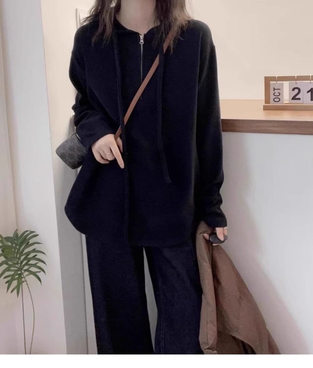 후드 하프 지퍼 기본 셔츠 여성 봄 가을 유럽 상품 아름다움 라드. 통통한 여동생 긴팔 티셔츠 맨위 상세 이미지 2