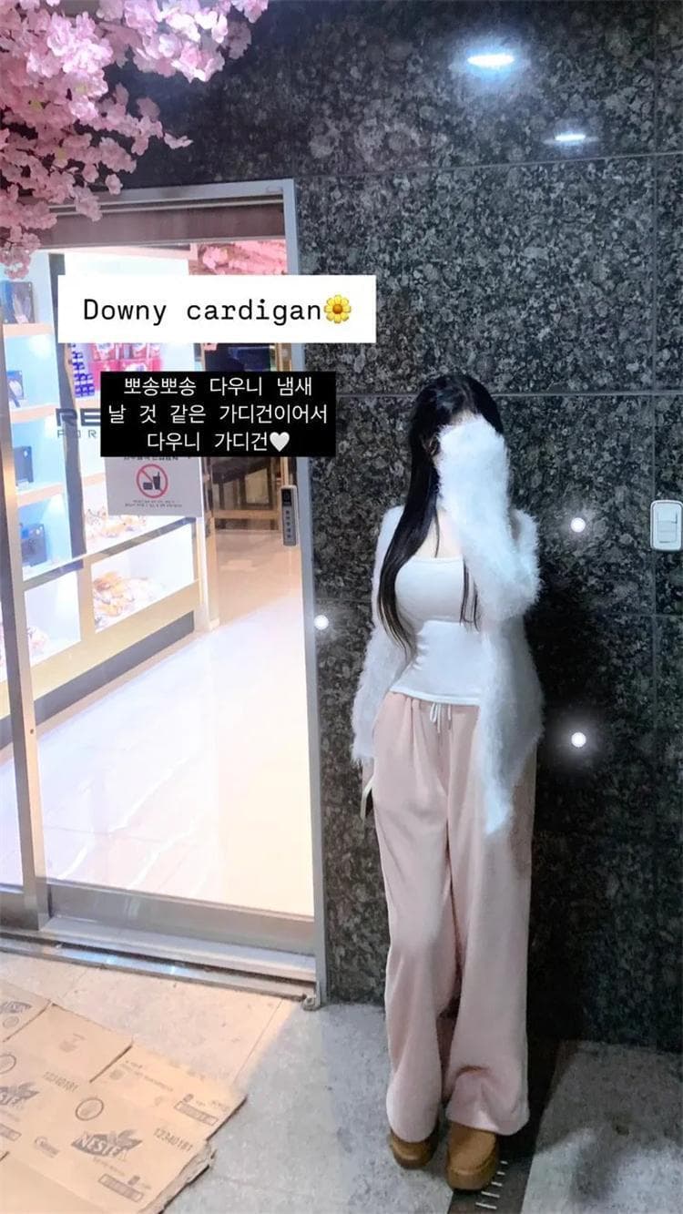 한국 동대문 새로운 품격 플리스 플러시 프로 피부 루즈핏 슬림해 보이는 다용도 긴팔 니트 스웨터 재킷 티셔츠 여성 상세 이미지 3