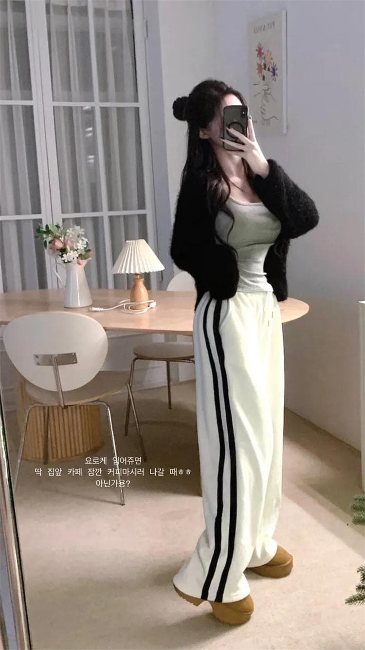 한국 동대문 새로운 품격 플리스 플러시 프로 피부 루즈핏 슬림해 보이는 다용도 긴팔 니트 스웨터 재킷 티셔츠 여성 상세 이미지 31