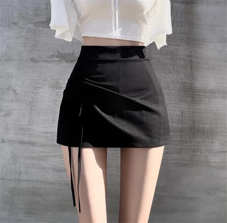 한국 동대문 새로운 품격 몸매 가꾸기 순수한 욕망 바람 핫걸 불규칙 디스플레이 몸 펌프 Pleat 타이트 스커트 반신 바지 상세 이미지 2