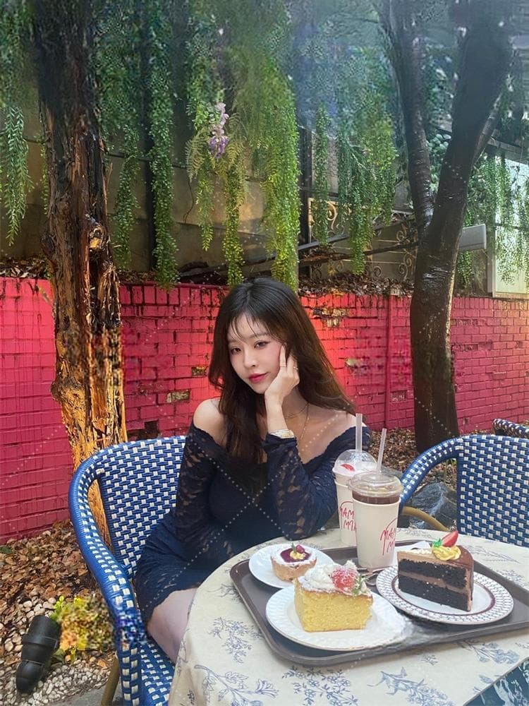 한국 동대문 새로운 품격 몸매 가꾸기 디스플레이 몸 보트넥 오프숄더 무거운 작업 레이스 타이트 스커트 점프 슈트 미니 스커트 여성 상세 이미지 7