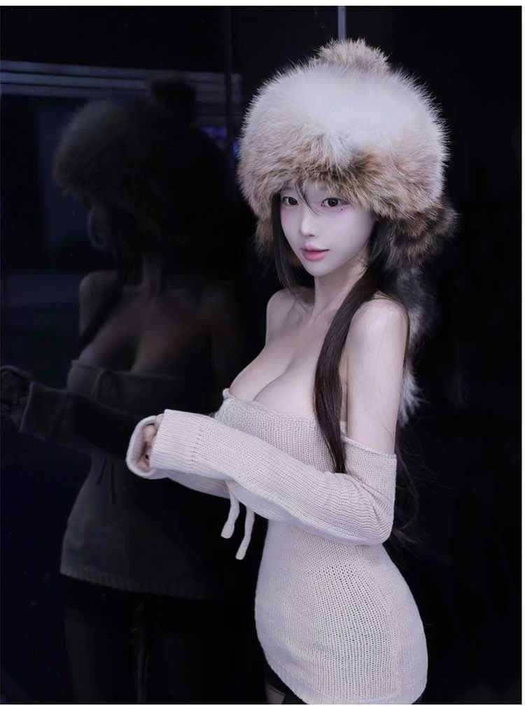 한국 동대문 새로운 품격 몸매 가꾸기 순수한 욕망 핫걸 바람 보트넥 오프숄더 디스플레이 몸 니트 스웨터 티셔츠 여성 상세 이미지 8