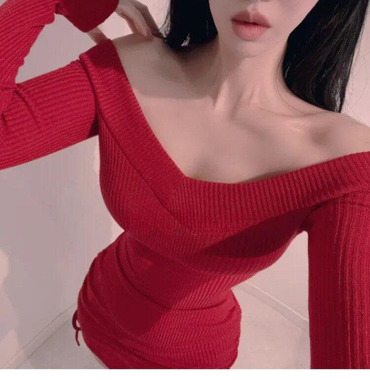 한국 동대문 새로운 품격 V넥 수 있습니다. 오프숄더 허리 수축 펌프 Pleat 디스플레이 몸 타이트 스커트 만나는 점프 슈트 미니 스커트 여성 상세 이미지 19