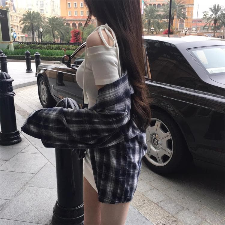 한국 동대문 새로운 품격 몸매 가꾸기 허리 수축 디스플레이 몸 비스듬한 칼라 오프숄더 디자인 센스 반팔 타이트 스커트 드레스 상세 이미지 11