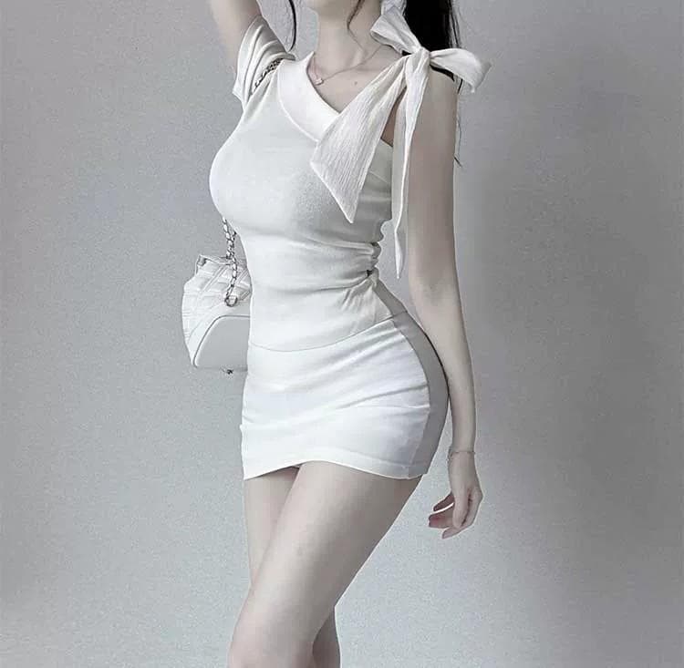 한국 동대문 새로운 품격 비스듬한 칼라 오프숄더 몸매 가꾸기 허리 수축 주름 디스플레이 몸 스트랩 니트 스웨터 티셔츠 여성 상세 이미지 5