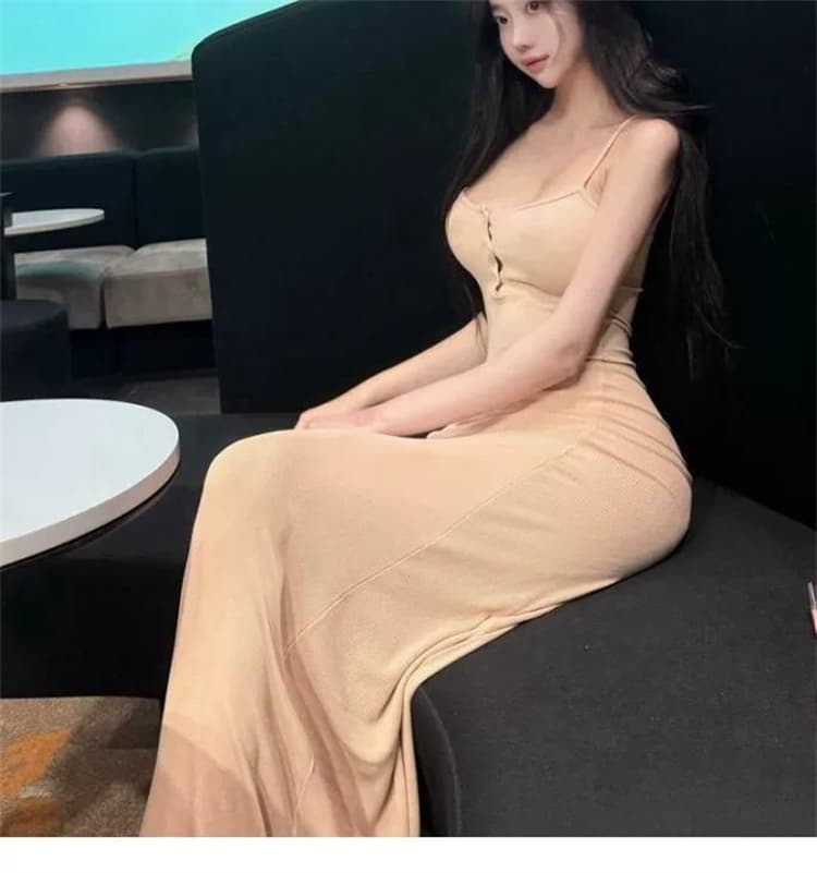 한국 동대문 새로운 품격 몸매 가꾸기 디스플레이 몸 반 개방 칼라 단추 디스플레이 몸 롱 코트 다용도 점프 슈트 롱 스커트 상세 이미지 1