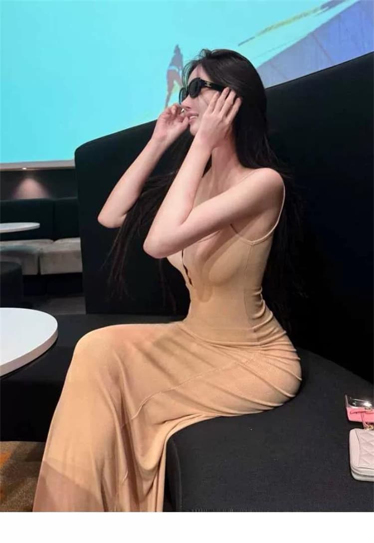 한국 동대문 새로운 품격 몸매 가꾸기 디스플레이 몸 반 개방 칼라 단추 디스플레이 몸 롱 코트 다용도 점프 슈트 롱 스커트 상세 이미지 14