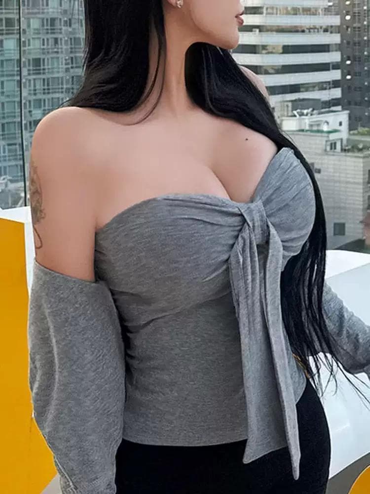 한국 동대문 새로운 품격 몸매 가꾸기 민소매 디스플레이 몸 mo 가슴 티셔츠 다용도 긴팔 오픈 가디건 두 조각 여성 세트 이미지 3