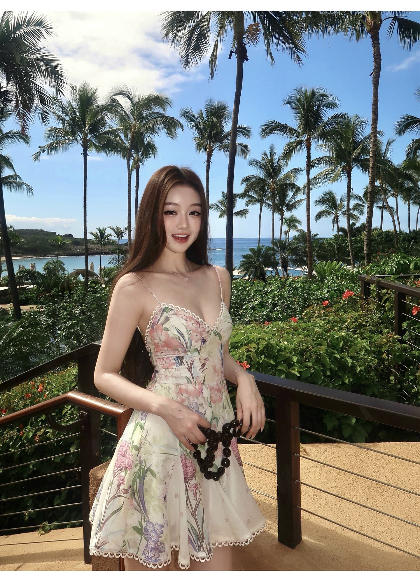너 ~ 중 게으른 llan 런던 옛일 똑똑한 소녀 무거운 작업 프린트 허리 프릴 드레스 이미지 4