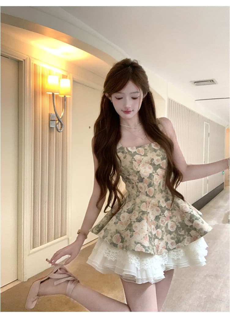 acaine6 8 20 00 95 할인 파리 치엥 무거운 작업 서있는 자르다 꽃잎 치마 드레스 이미지 4