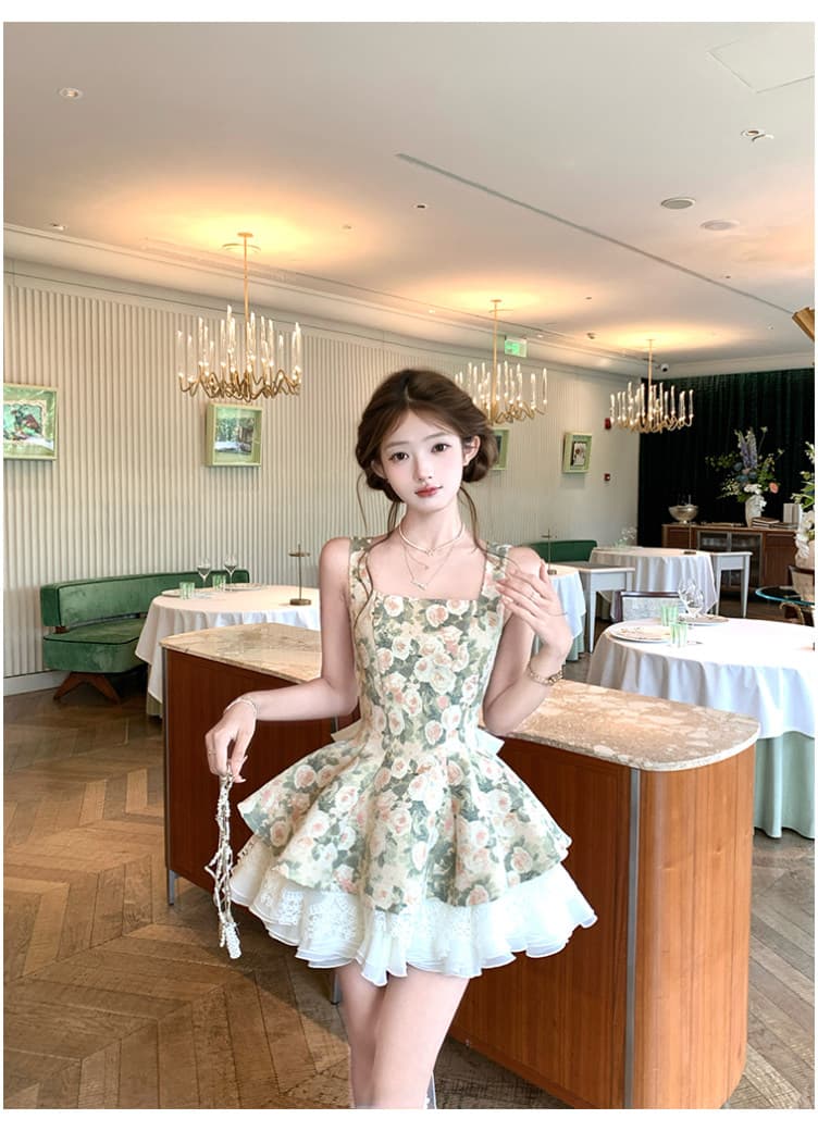 acaine6 8 20 00 95 할인 파리 치엥 무거운 작업 서있는 자르다 꽃잎 치마 드레스
