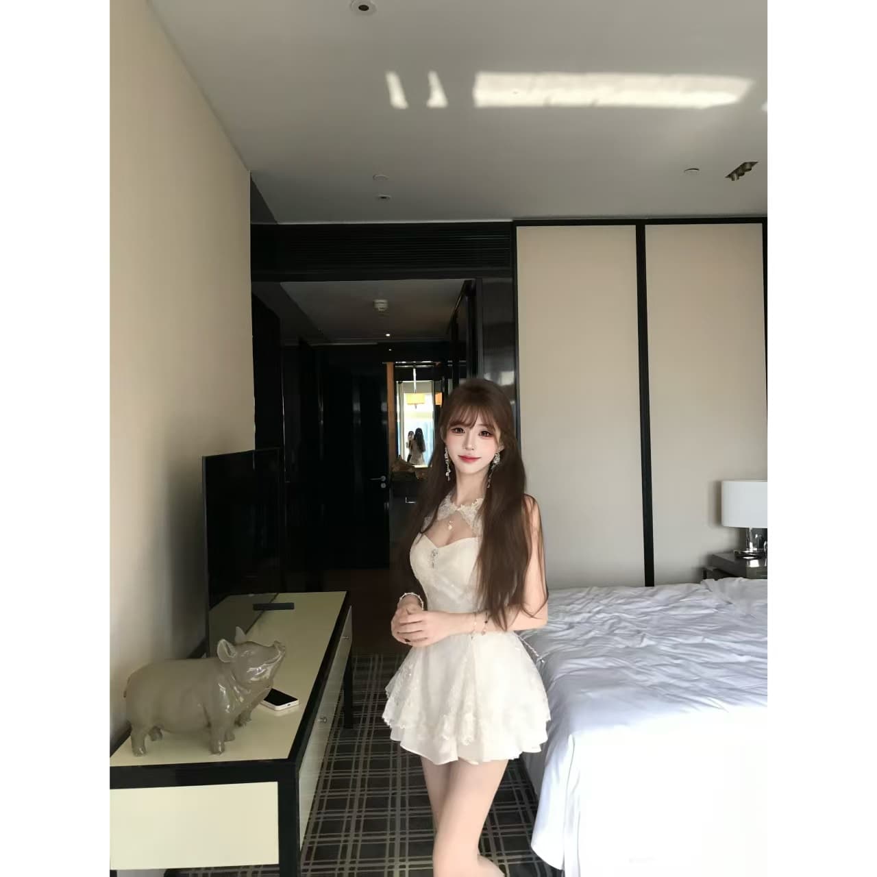루이 茜 웨이 Sher S 윈저 소녀 여름 천 금빛 바람 오리지널 디자인 드레스 r7262f 이미지 2