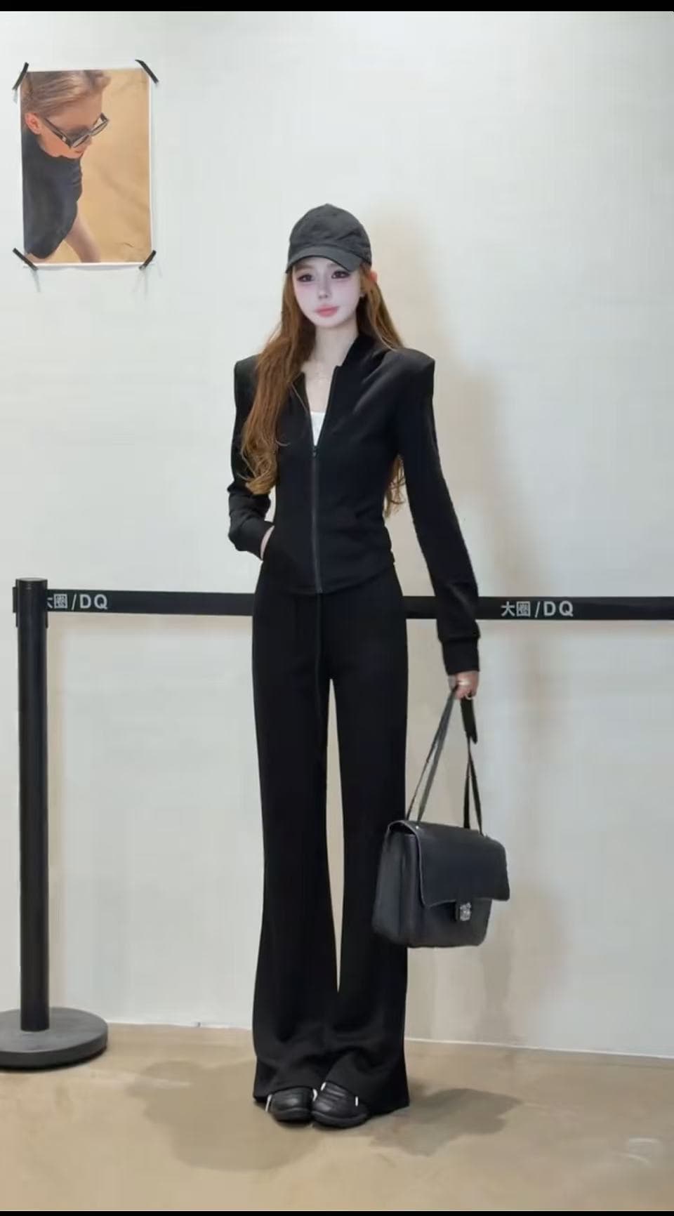 세트 여성 2026 봄 여름 폴로 칼라 맨위 디자인 일상 차가운 바람의 소리 바람 캐주얼 착용 가져 가라. 이미지 2