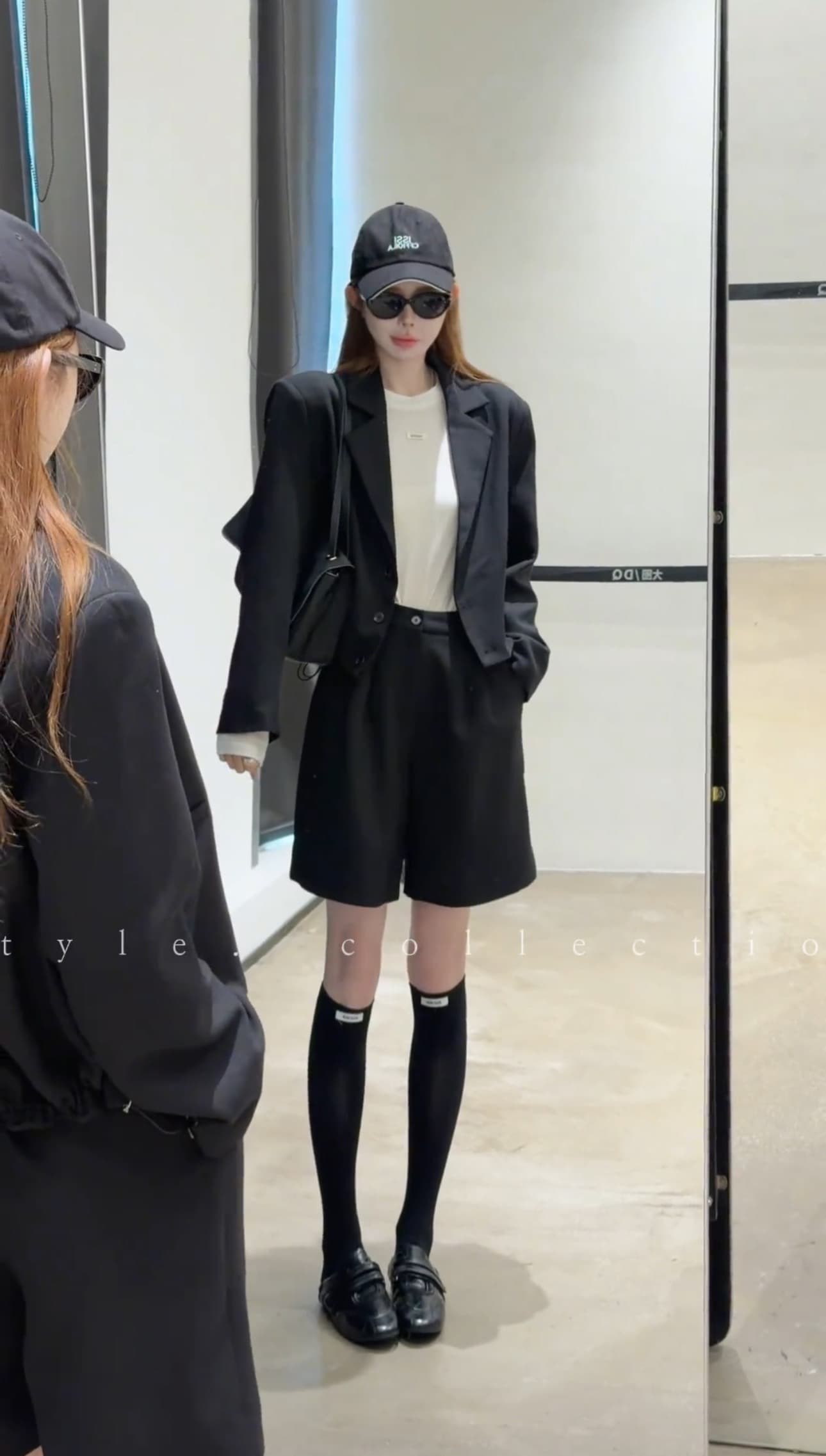 한국 스타일 Chic 출퇴근 바람 블레이저 하이웨이스트 반바지 여성 2026 가을 새로운 작은 대중 디자인 센스 세트 상세 이미지 3