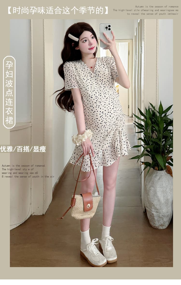 실사 출산 착용 여름 새로운 꽃무늬 치마 불규칙 고급 인어 꼬리 드레스 상세 이미지 1