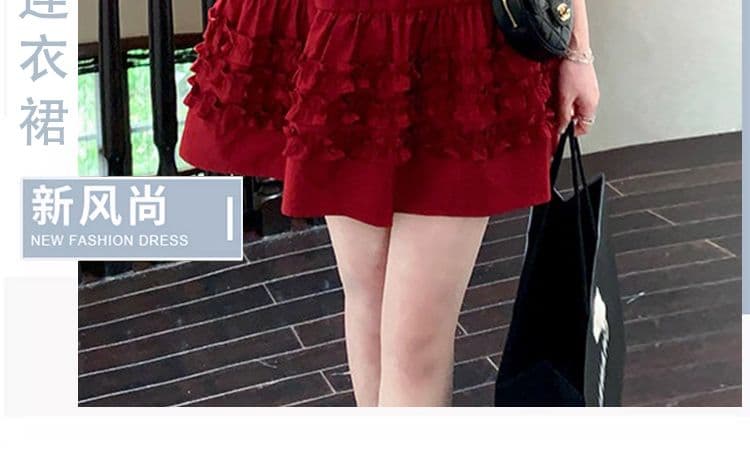 재고 있음 임산부 여름 드레스 연령 감소 아기 칼라 드레스 상세 이미지 3