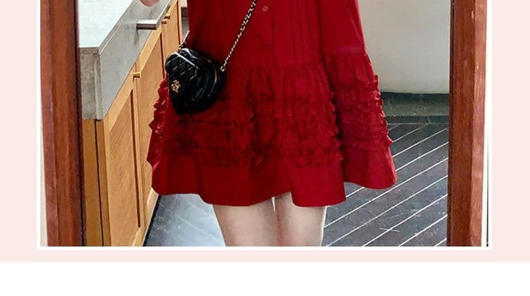 재고 있음 임산부 여름 드레스 연령 감소 아기 칼라 드레스 상세 이미지 9