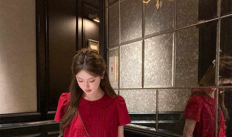 재고 있음 임산부 여름 드레스 연령 감소 아기 칼라 드레스 상세 이미지 24