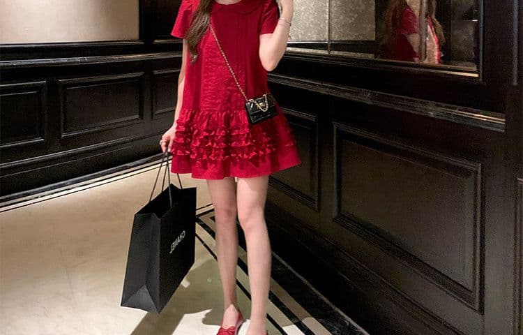재고 있음 임산부 여름 드레스 연령 감소 아기 칼라 드레스 상세 이미지 27