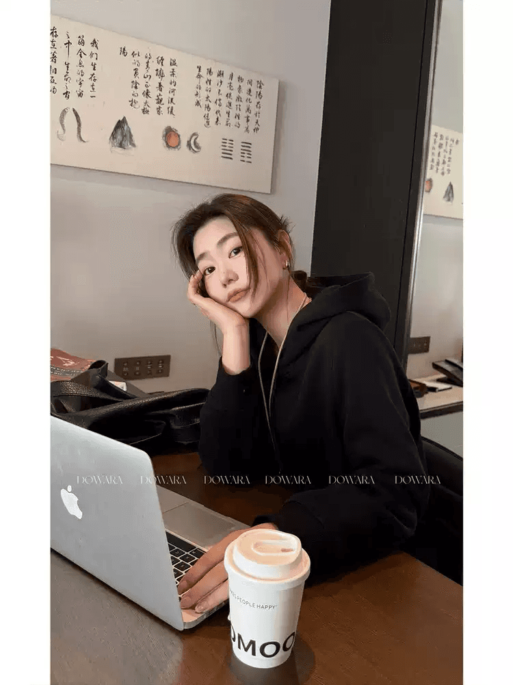출산 착용 가을 겨울 캐주얼 출퇴근 페이크 레이어드 슬림해 보이는 후드 티 스웨터 드레스 상세 이미지 1