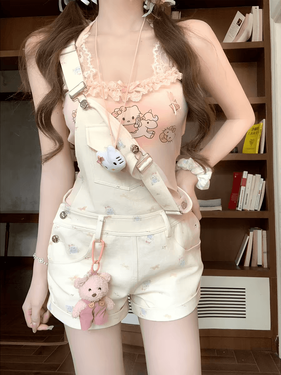 루이 茜 웨이 Sher S 고양이 이야기 봄 여름 새로운 miu 부서 슬립 멜빵 바지 로리타 이미지 5