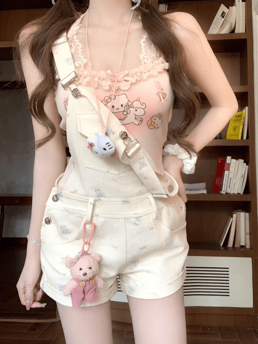 루이 茜 웨이 Sher S 고양이 이야기 봄 여름 새로운 miu 부서 슬립 멜빵 바지 로리타 상세 이미지 2