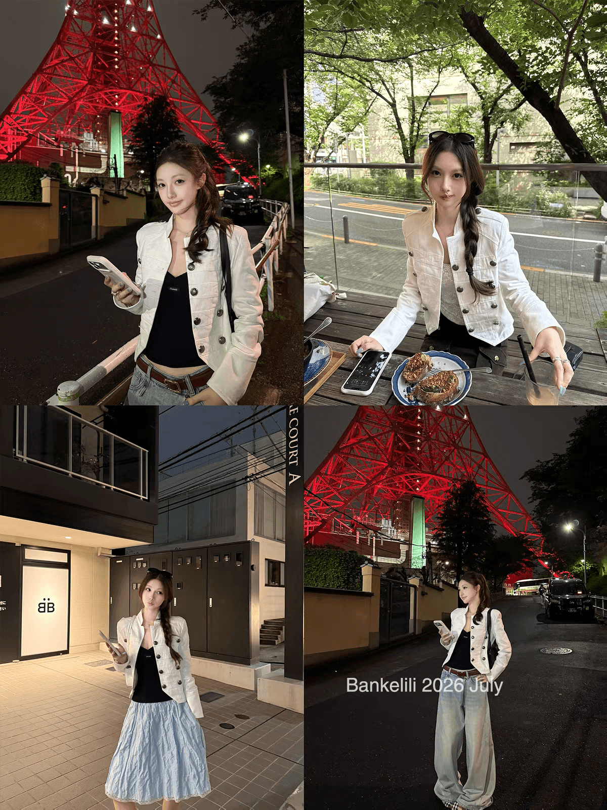 밤나무 코코아 bankelili 나폴레옹 스탠드 칼라 단추 데님 여성 코트 작은 대중 디자인 쇼트 스타일 재킷 상세 이미지 3