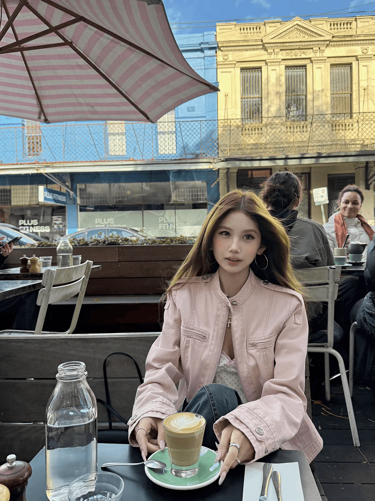 아메리칸 게이머 레트로 워싱 스탠드 칼라 긍정적 인 어깨 짧은 외투 여성 짧은 캐주얼 재킷 맨위 가을
