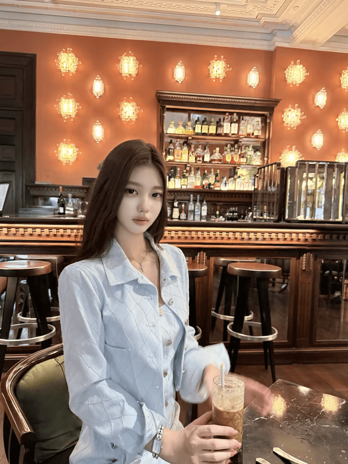 26m 해변 시리즈 c 홈 링 체크무늬 데님 재킷 드레스 상세 이미지 6