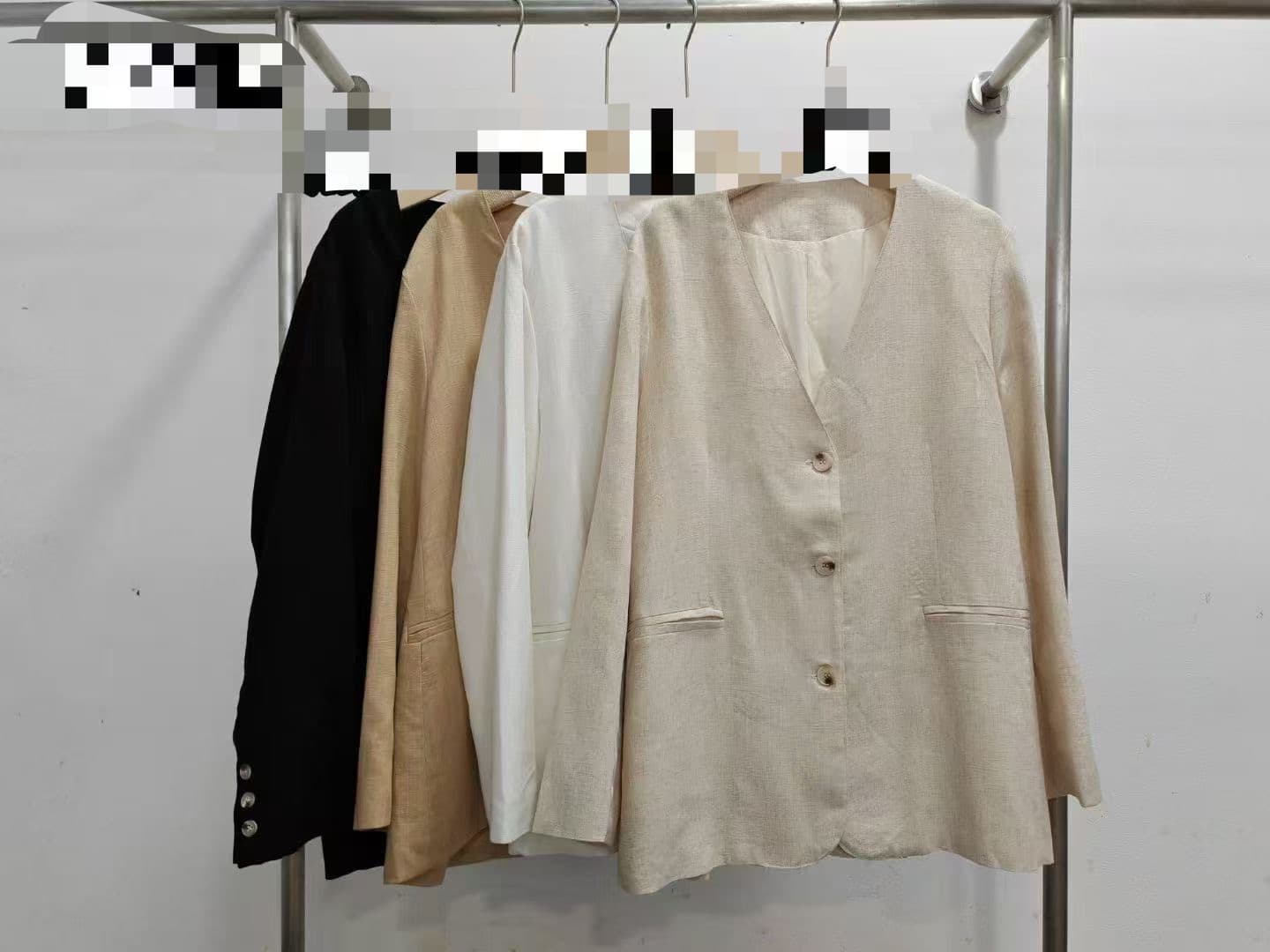 면 린넨 작은 양복 여성 코트 26 봄 여름 새로운 출퇴근 고급 센스 아마 자외선 차단 긴팔 정장 맨위 트렌디 상세 이미지 1