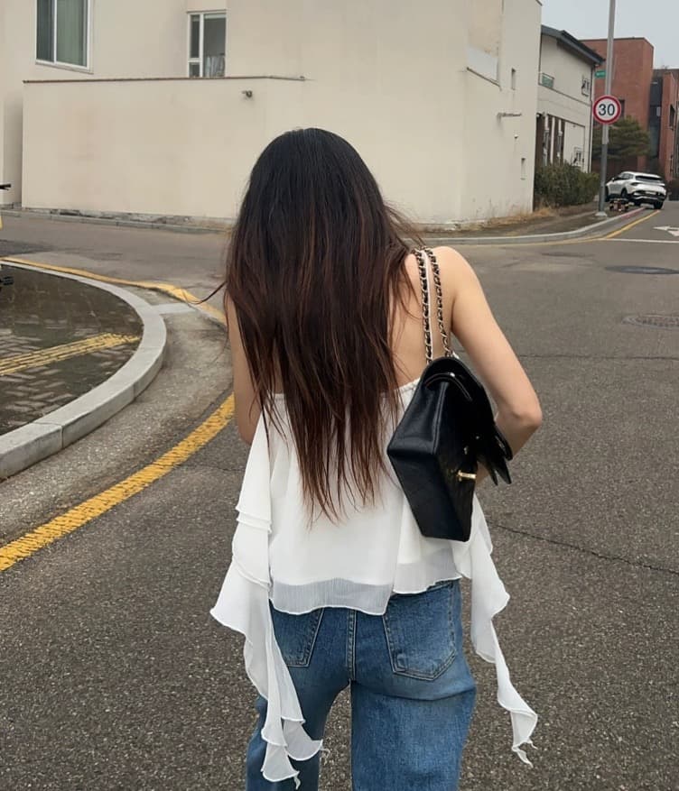 재고 있음 슈퍼 아름다움 레이스 불규칙 슬립 수준 조끼 단색 연꽃 잎 레이스 연령 감소 슬림해 보이는 캐미솔 상세 이미지 11