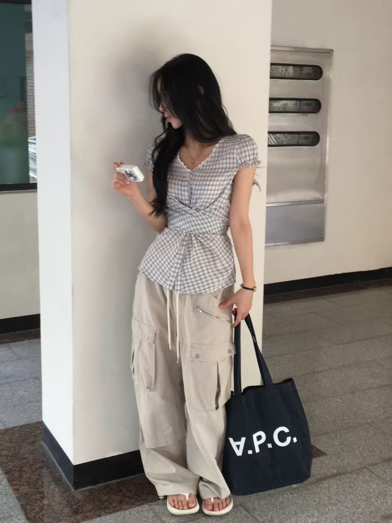 재고 있음 한 부서 chic 패치워크 레이스 레이스 거품 소매 반팔 여성 셔츠 상세 이미지 16