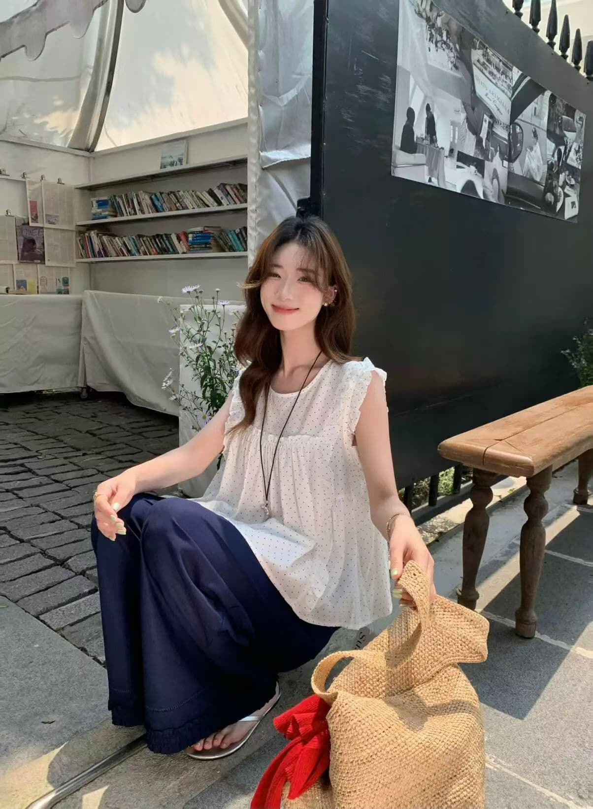 2026 한 부서 미니멀리즘 프릴 맨위 상세 이미지 3