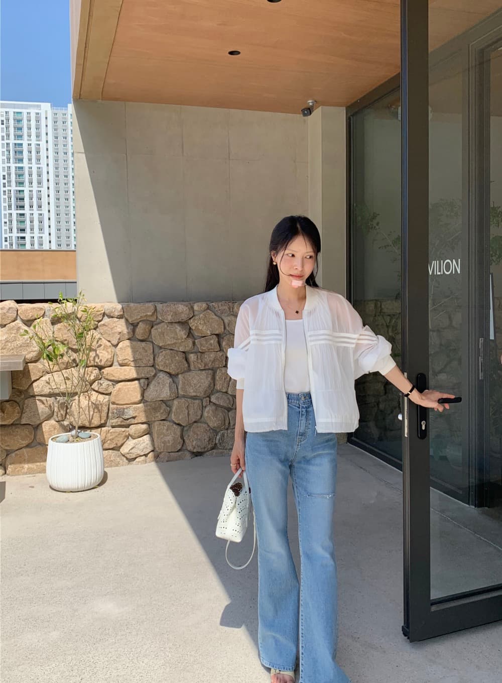 재고 있음 한 스타일 디자인 센스 자외선 차단 얇은 스타일 재킷 상세 이미지 31