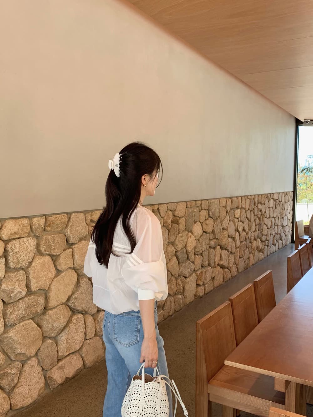 재고 있음 한 스타일 디자인 센스 자외선 차단 얇은 스타일 재킷 상세 이미지 32