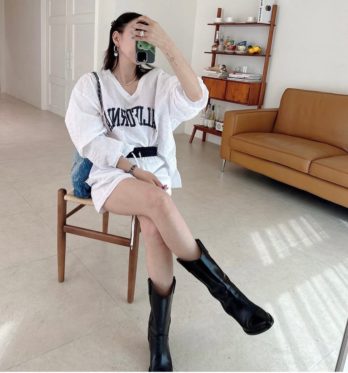 재고 있음 한 스타일 캐주얼 연령 감소 세트 반바지 상세 이미지 3