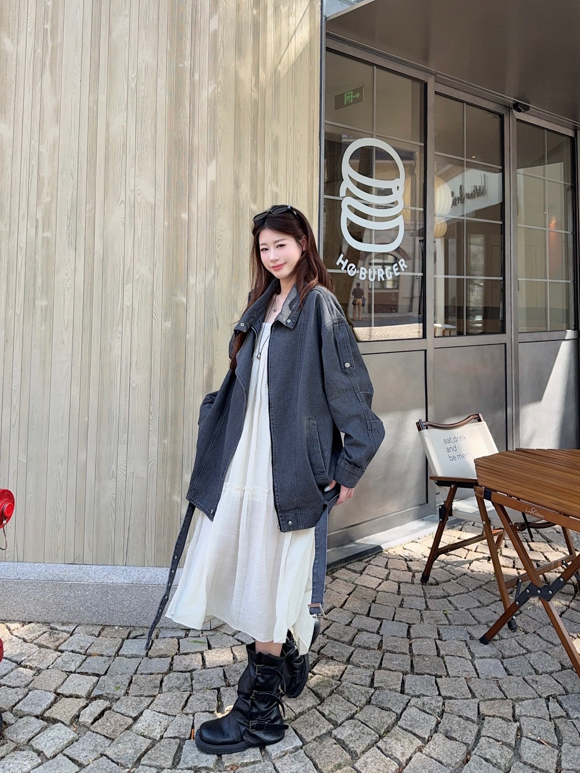 실사 정가 아메리칸 레트로 마 오래된 데님 재킷 가을 루즈핏 자이언트 잘 생긴 작은 키 외국 가스 맨위 트렌디 상세 이미지 7