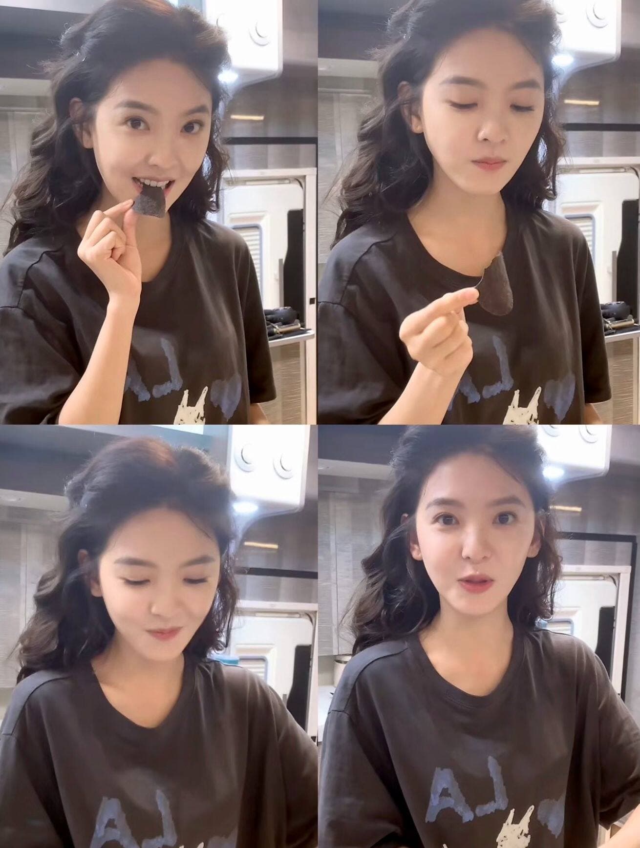 있음 선적 jennie 챕터 만약 난 같은 단락 귀여운 알파벳 강아지 프린트 반팔 티셔츠 상세 이미지 7