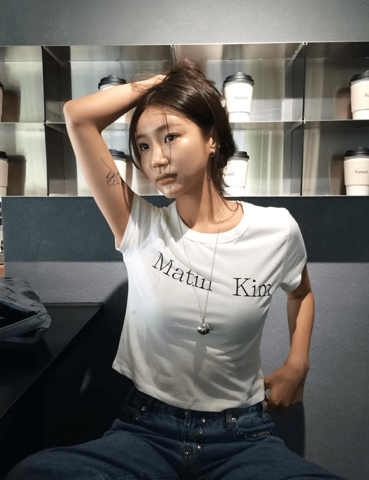 재고 있음 알파벳 프린트 쇼트 스타일 학원 스타일 반팔 티셔츠 여름 상세 이미지 1