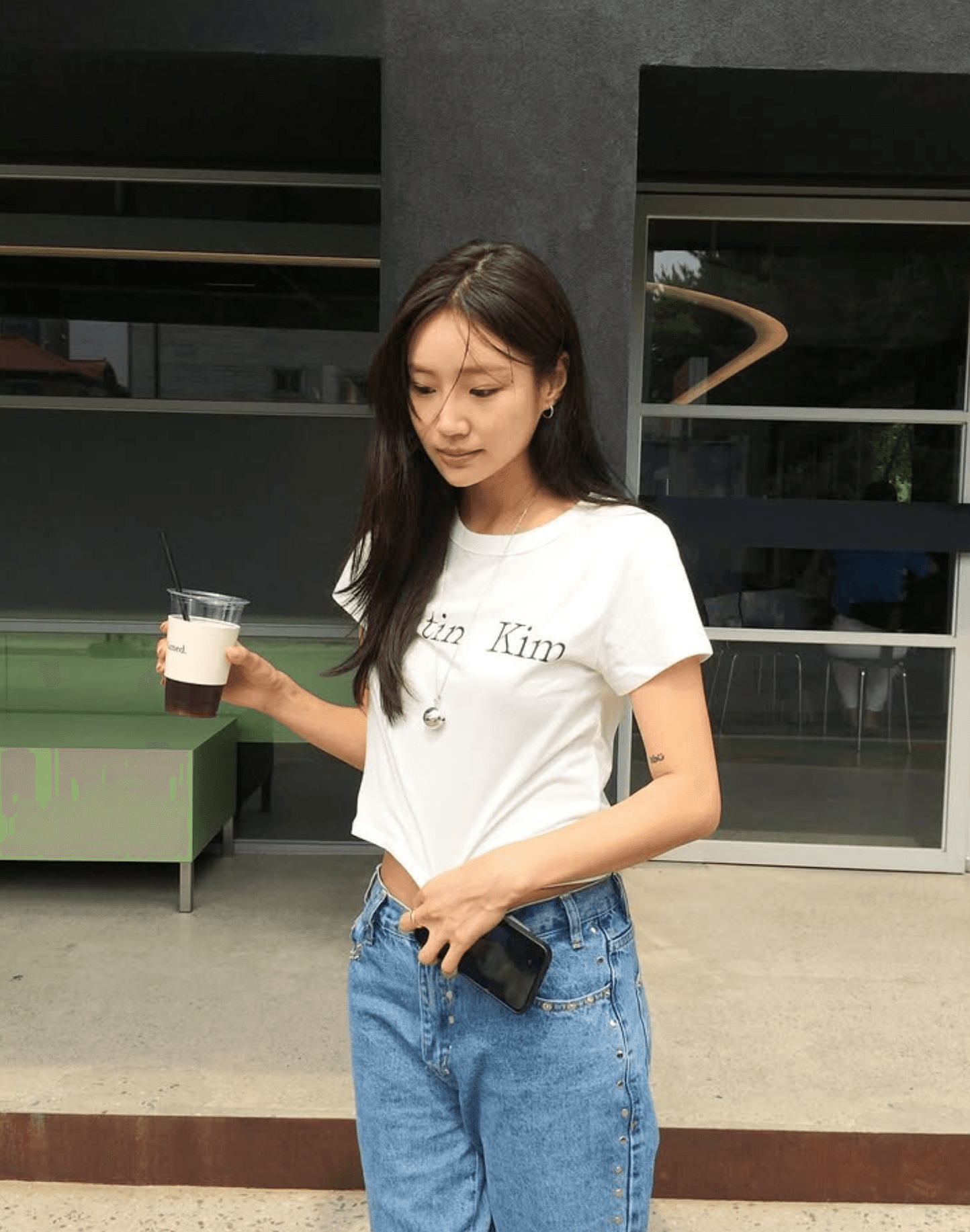 재고 있음 알파벳 프린트 쇼트 스타일 학원 스타일 반팔 티셔츠 여름 상세 이미지 3