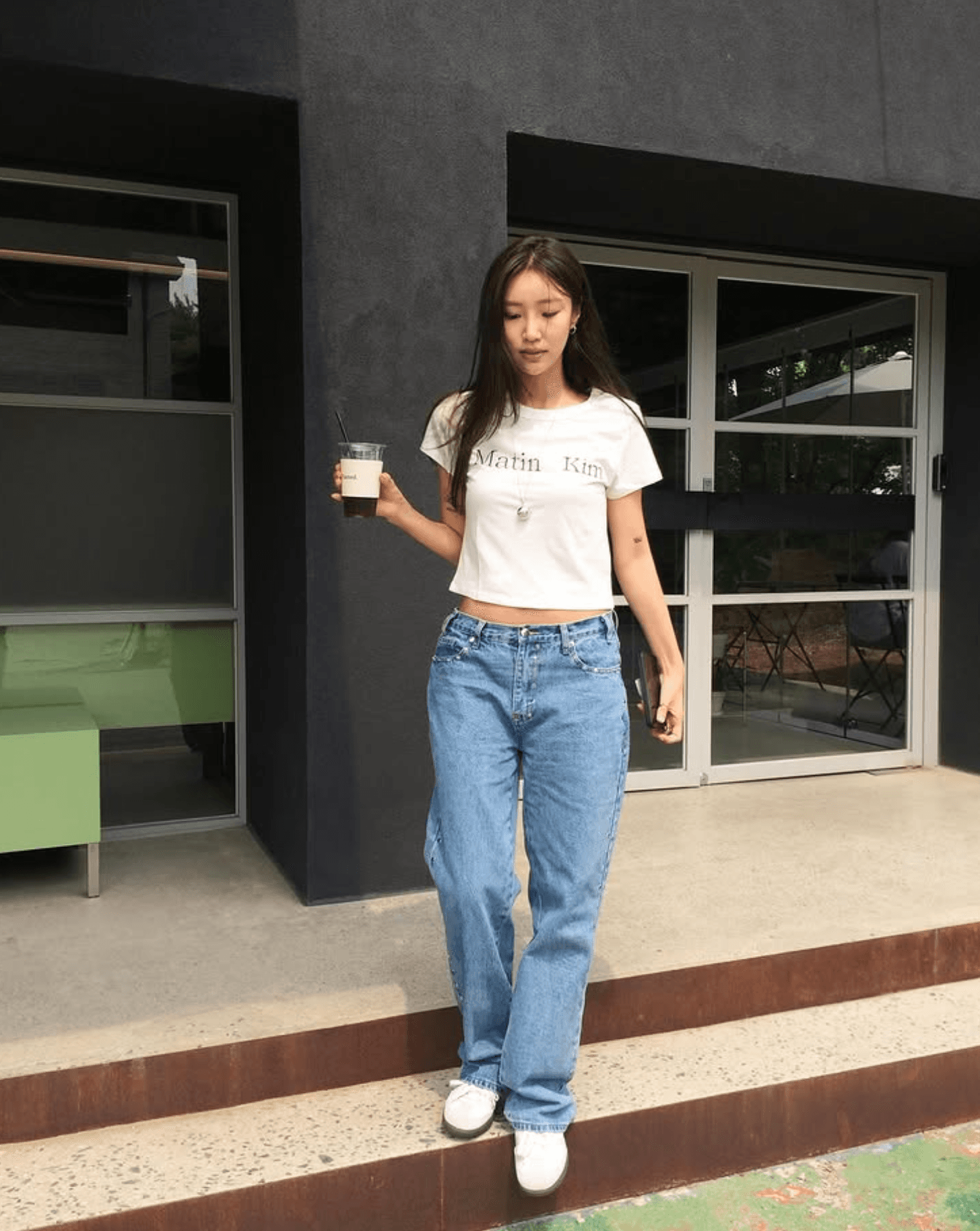 재고 있음 알파벳 프린트 쇼트 스타일 학원 스타일 반팔 티셔츠 여름 상세 이미지 5