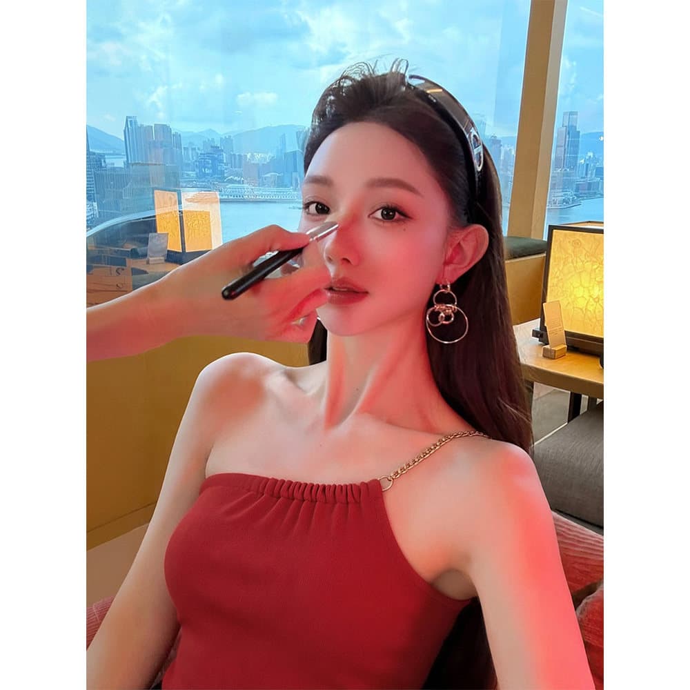 순수한 욕망 달콤한 핫걸 섹시함 생선뼈 튜브탑 체인 캐미솔 인사이드 가져 가라. 외출용 여름 쇼트 스타일 민소매 맨위