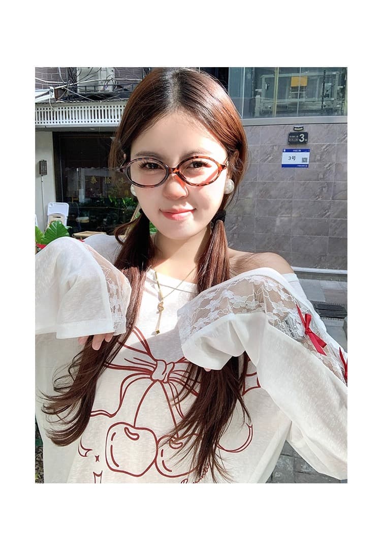 한 번 작은 짭짤한 한 부서 화이트 얇은 스타일 레이스 긴팔 자외선 차단 블라우스 여성 여름 루즈핏 느긋한 에어컨 셔츠 티셔츠 맨위 상세 이미지 10