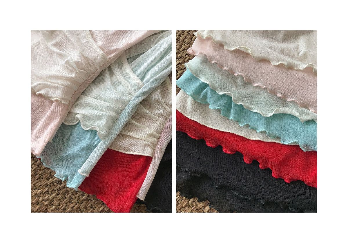 하트 비트 바 리 90g 아세트산 순수한 욕망 핫걸 스택 착용 페이크 레이어드 레이스 캐미솔 여름 상세 이미지 6