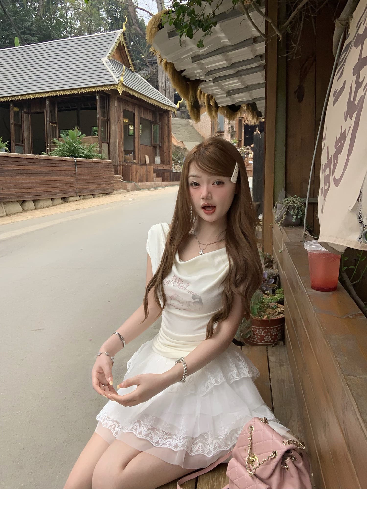 260 그램 사람들 면 작은 대중 흔들다 칼라 핫걸 프린트 반팔 여성 티셔츠 2026 새로운 여름 몸매 가꾸기 쇼트 스타일 작은 맨위 상세 이미지 37