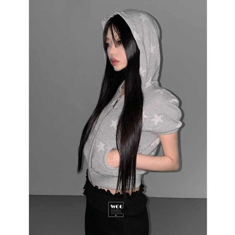 경관 그림 남자 바 면 220 그램 여름 새로운 핫걸 바람 반팔 티셔츠 여성 디자인 센스 작은 대중 후드 맨위 이미지 2