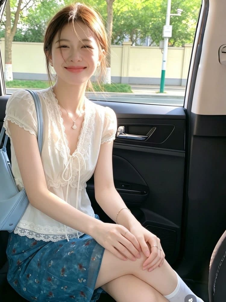밝은 녹색 도트 무늬 레이스 스트랩 반팔 여성 셔츠 2026 새로운 여름 빛 요리 한 바람 서리가 내린 부서 아름다운 맨위 이미지 3