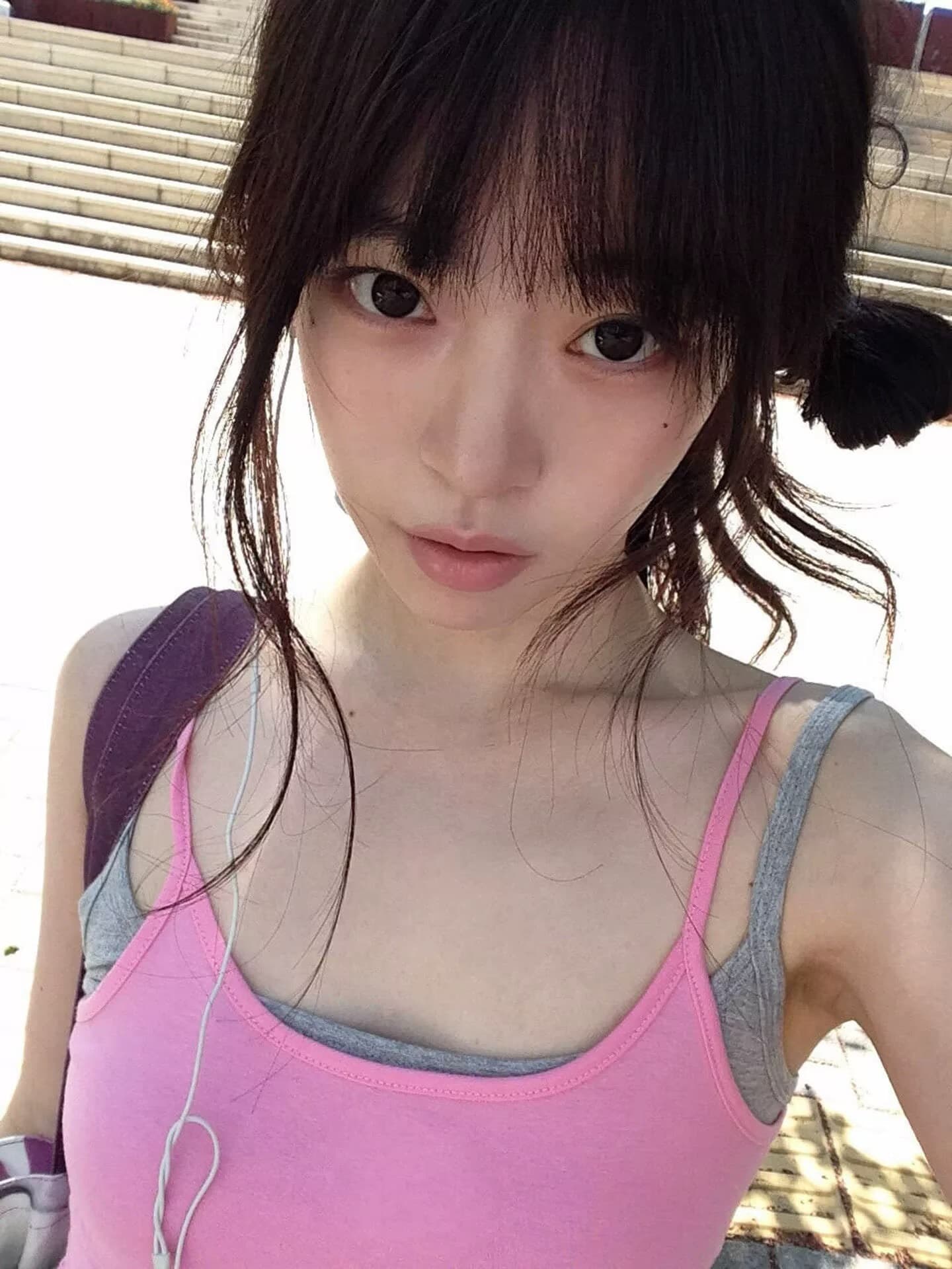 광저우 원단 투피스 세트 배색 슬립 스택 착용 민소매 조끼 여성 여름 몸매 가꾸기 슬림해 보이는 다용도 상세 이미지 4